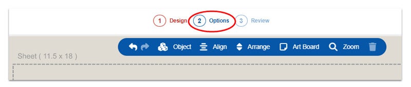 choose the Options tab at the top of Easy View designer