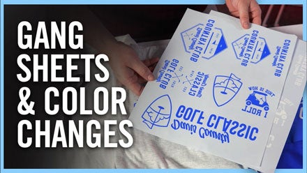 custom apparel for golf outings using gang sheets