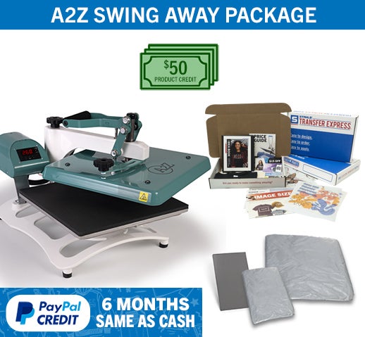 A2Z swing away heat press package