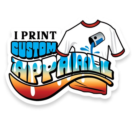 laptop sticker for custom apparel printing