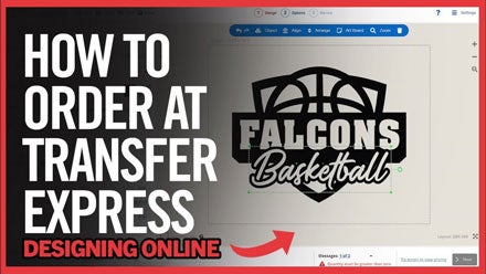 how to order custom transfers at Transfer Express designing online