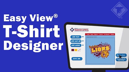 Easy View custom t-shirt transfer designer