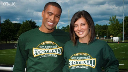 custom printed apparel for football spirit wear