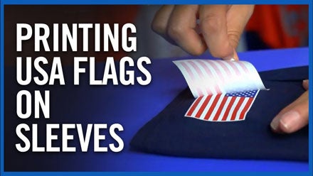 printing USA flags on sleeves