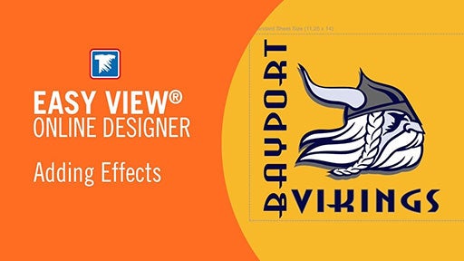 adding effects to your t-shirt designs in Easy View
