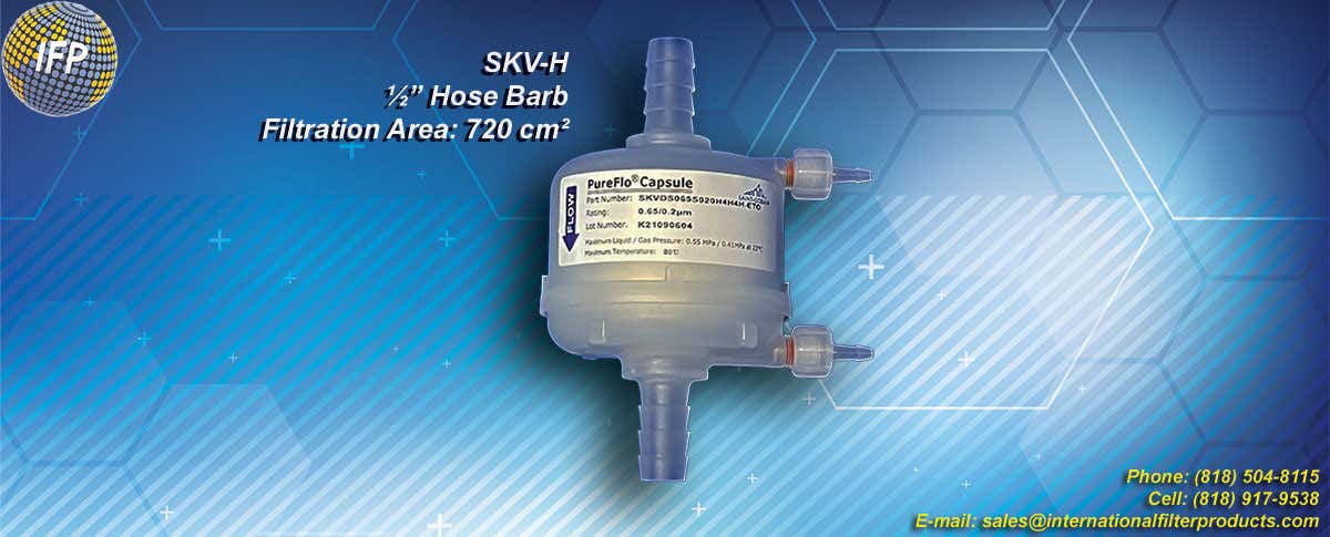 SKV-H PureFlo Saint-Gobain compound pharmacy capsule filters