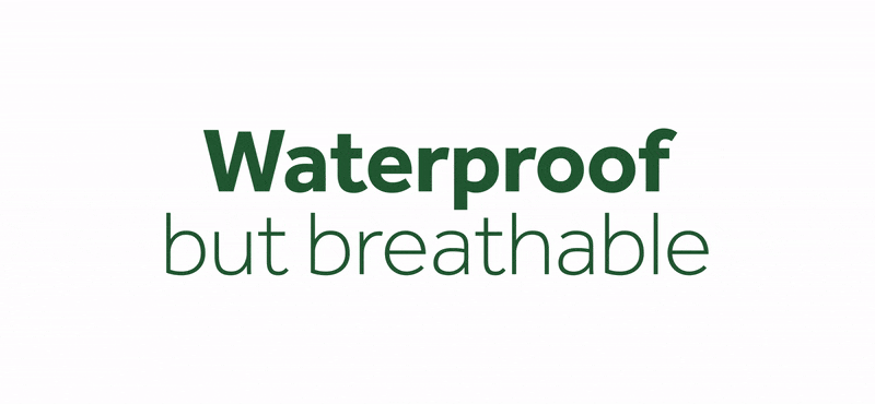 Waterproof but breathable