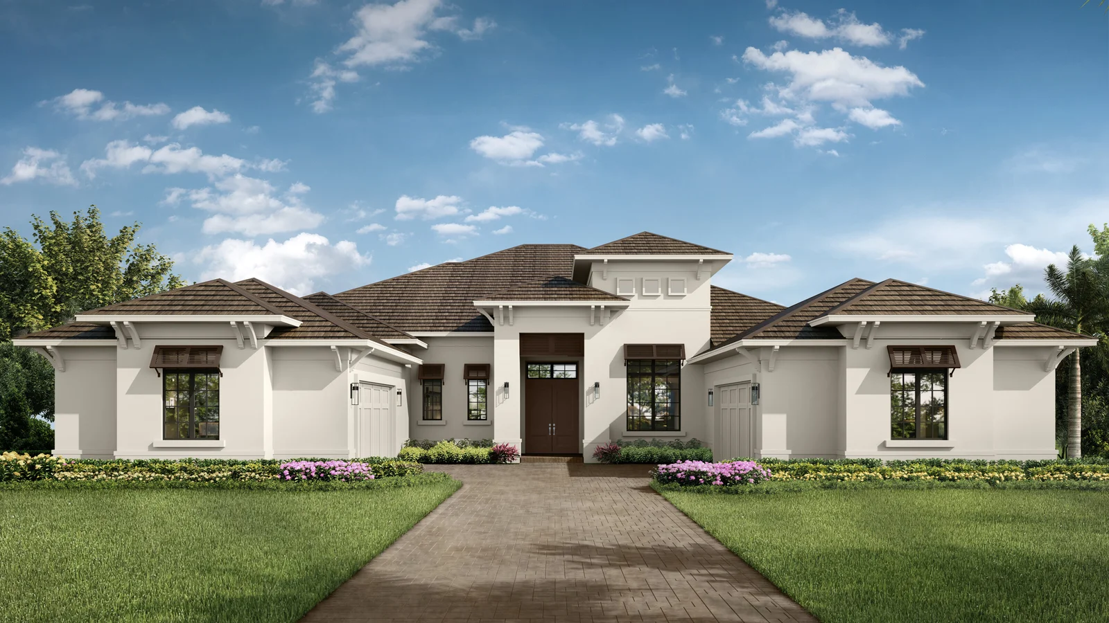 STOCK DEBUTS COMPLETED WYNDAM IV MODEL IN WILD BLUE AT WATERSIDE