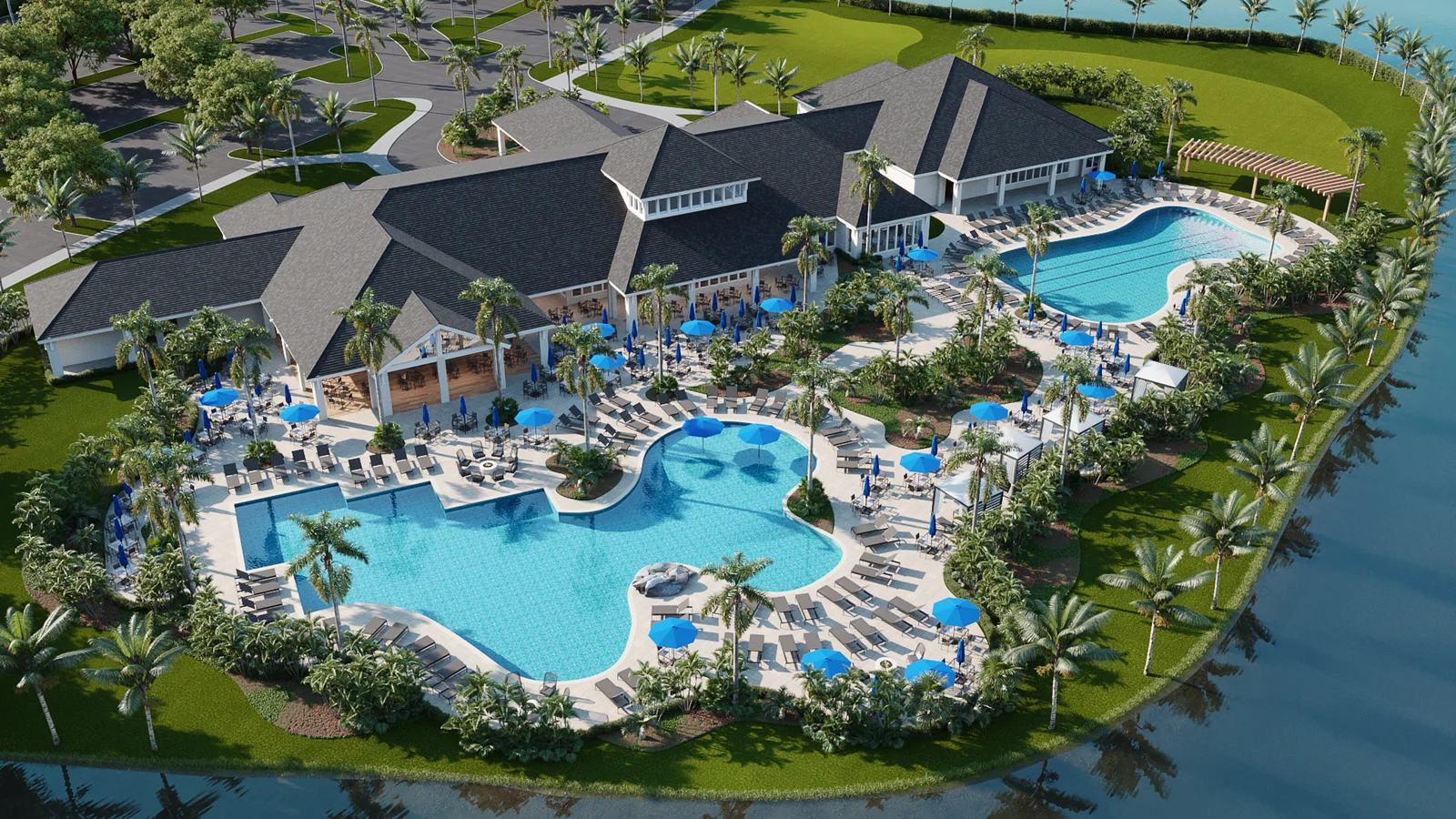 CONSTRUCTION CONTINUES ON RESORT-STYLE CLUBHOUSE TO OPEN THIS YEAR IN WILD BLUE AT WATERSIDE