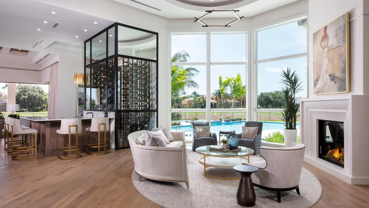 Wine Room In Stock’s Newport Model In Quail West Pulls Out All The Stops