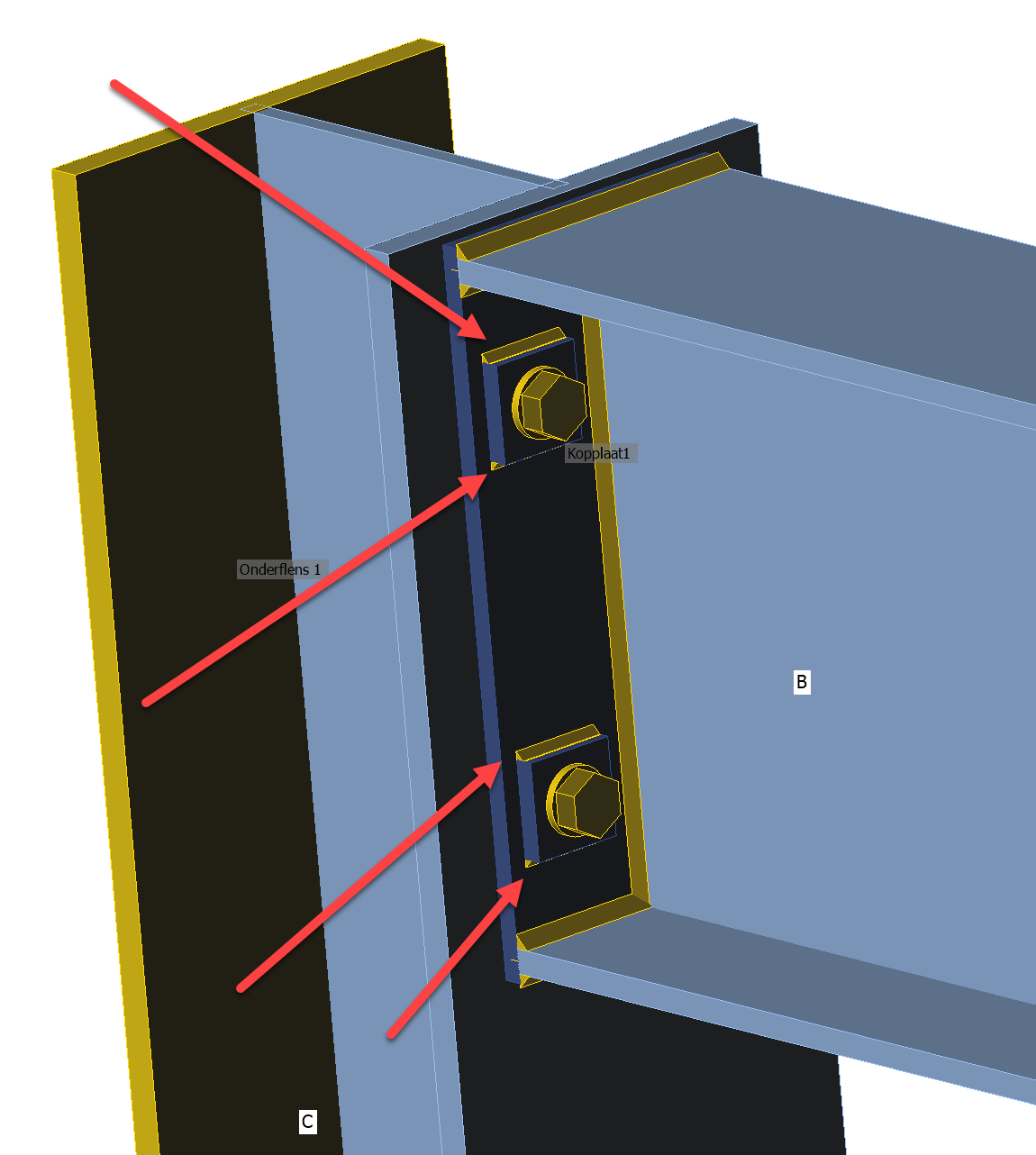 Instabiliteit oplossen in staalverbinding in IDEA StatiCa