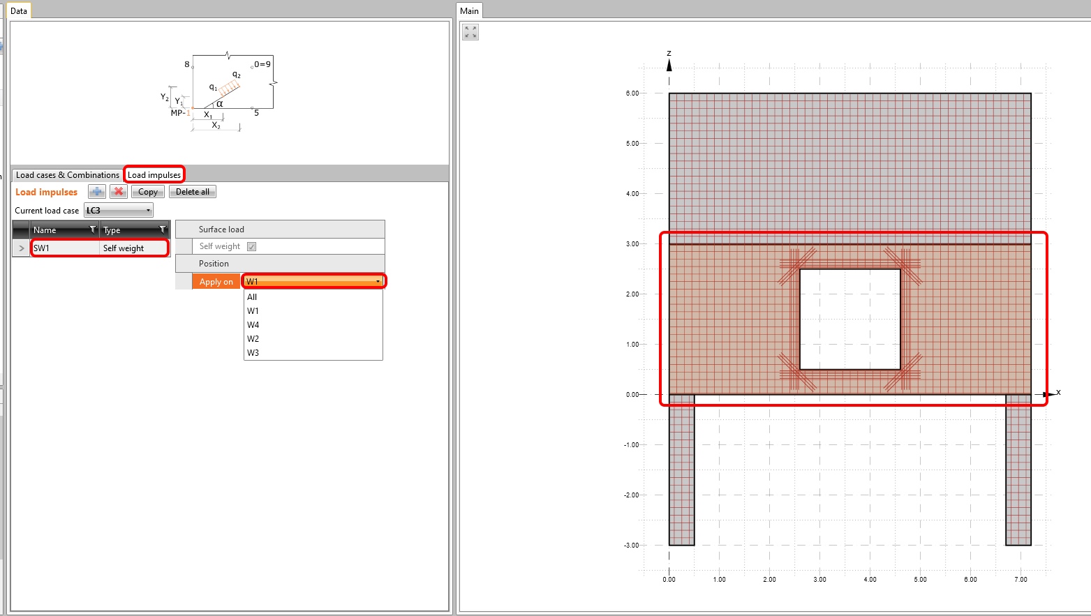 IDEA StatiCa Auto-calculation of self-weight of discontinuity regions