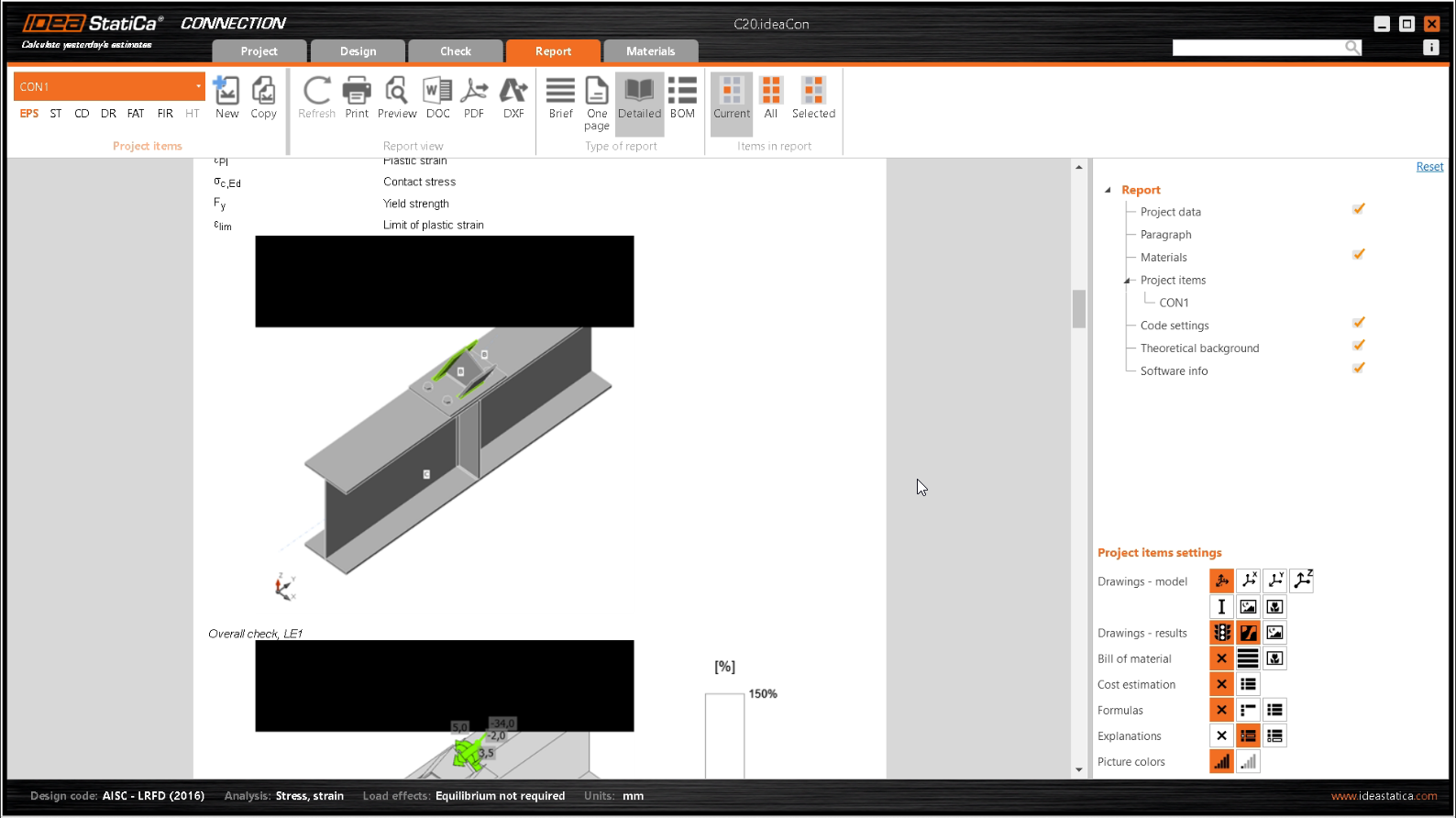 Report with black rectangles