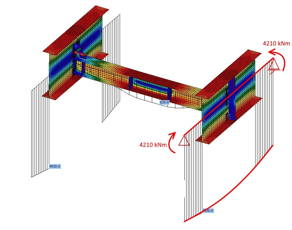 Fig. 06 Bending moments in the Member application