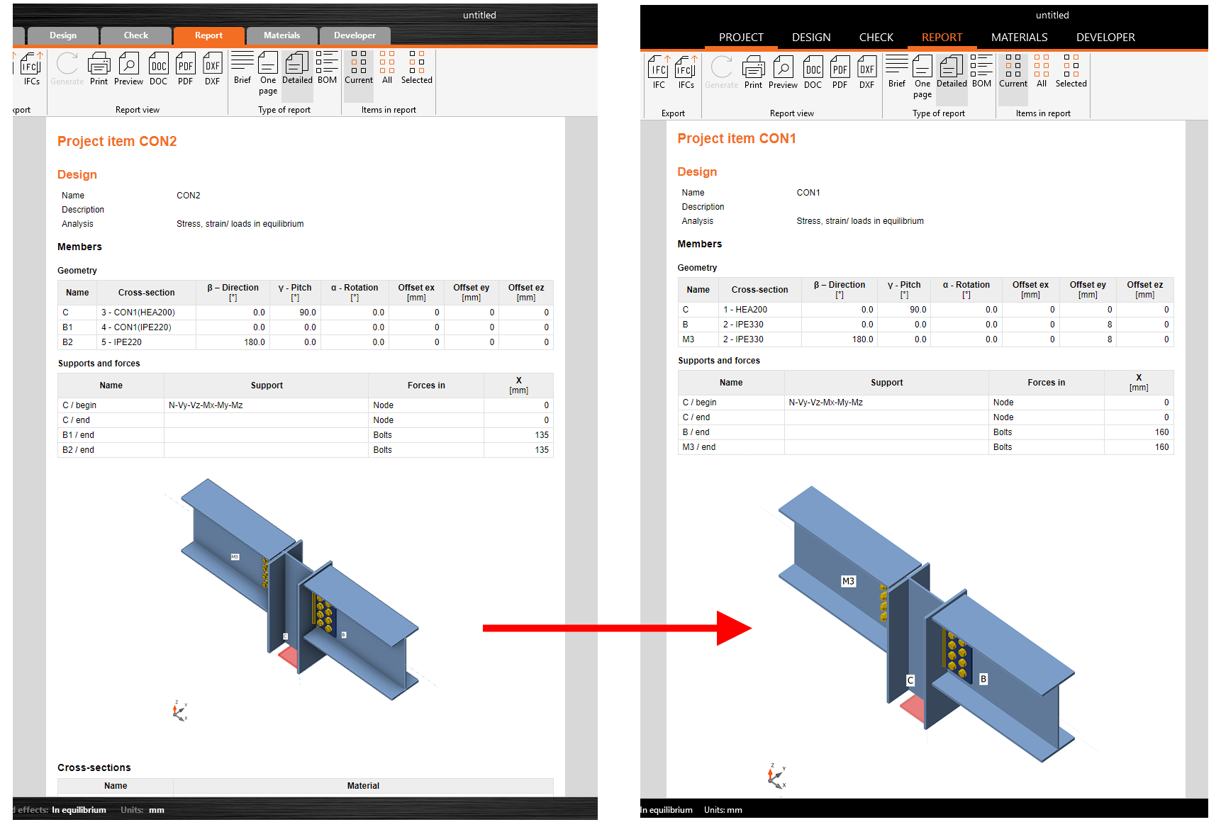 Improvements in report readability