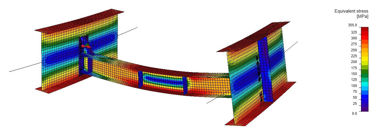 Fig. 07 Equivalent stress from the material non-linear analysis