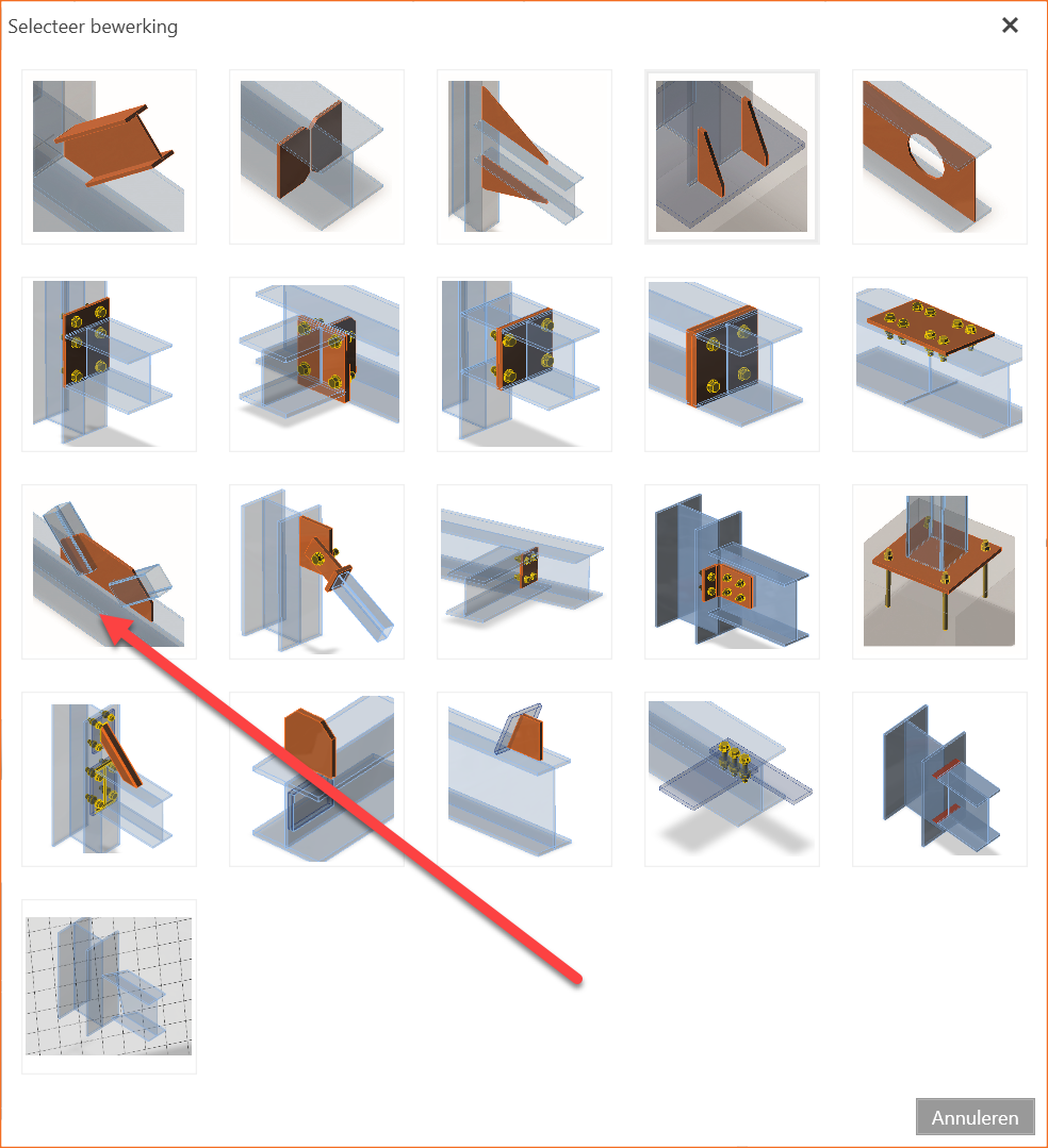 Schetsplaat modelleren in IDEA CONNECTION