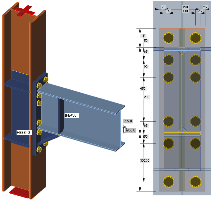 Console verbinding capaciteitsontwerp van plastisch scharnier in IDEA CONNECTION