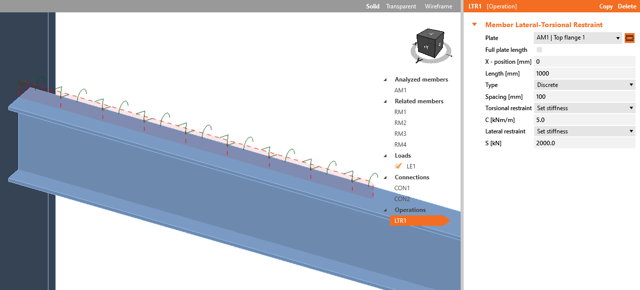 Lateral-torsional restraint for members