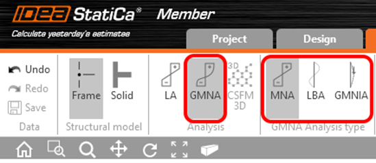 Geometrically and materially nonlinear analysis (GMNA)