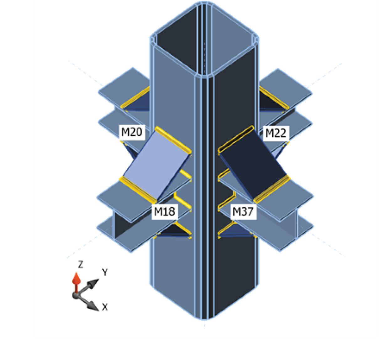 Billboard column connection by Monath
