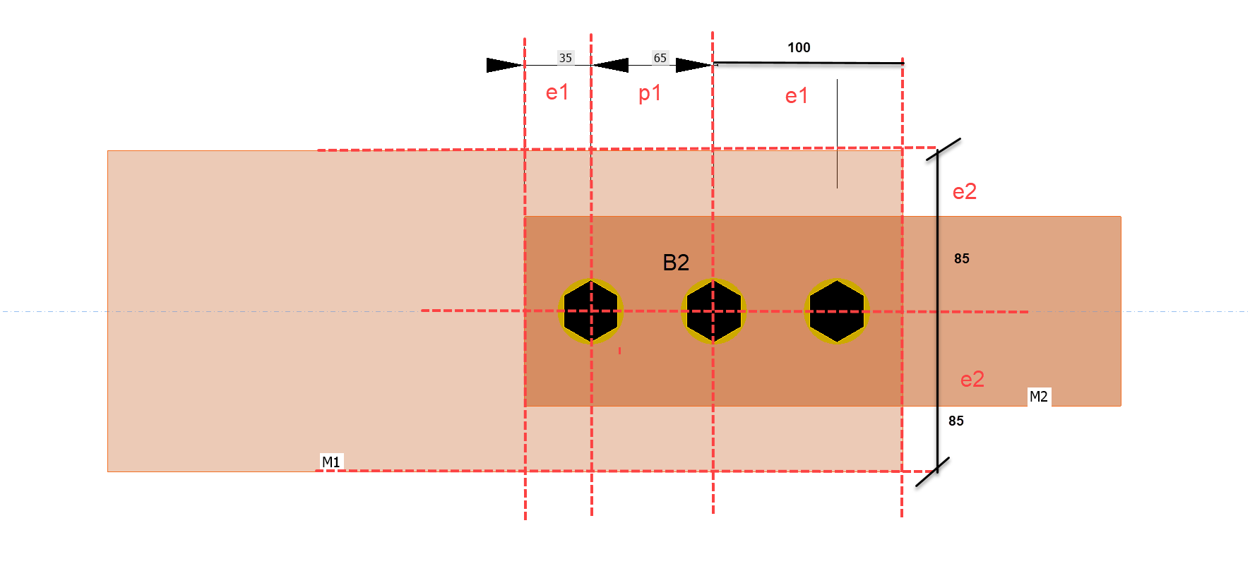 binnenste boutcontrole stuikweerstand IDEA StatiCa