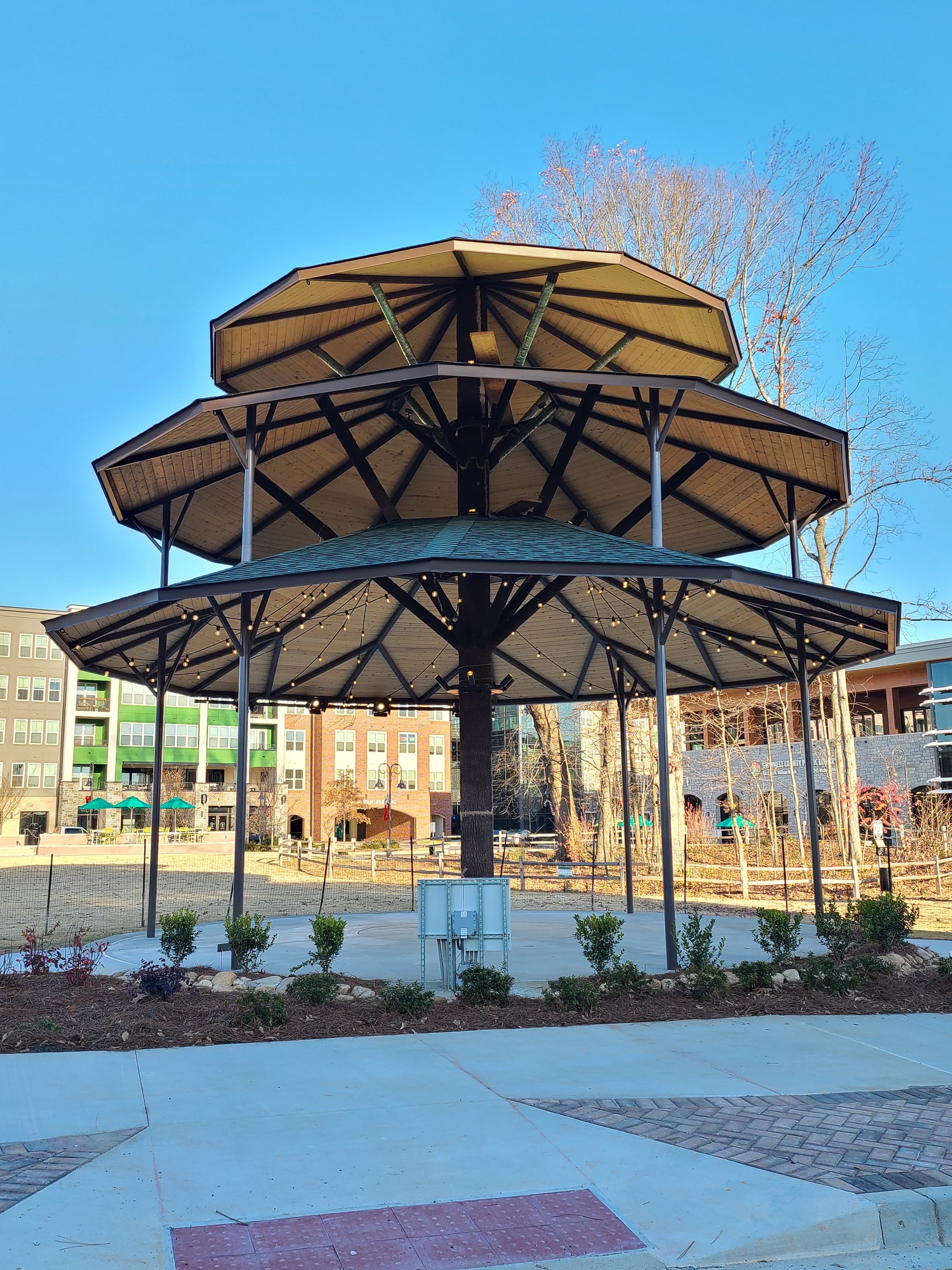 Steel Tree in The Grove Pavilion park in Snellvile, GA