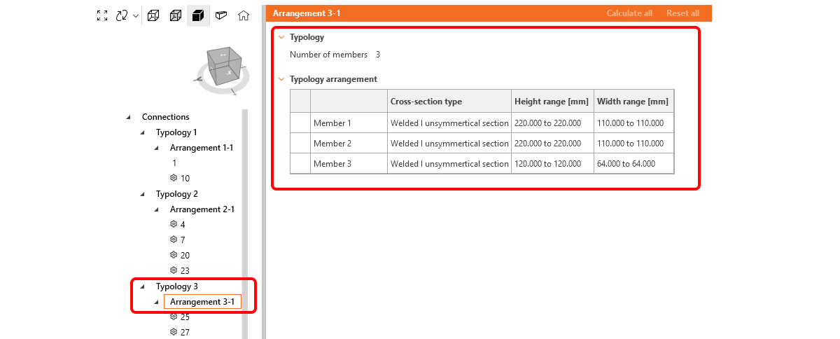Typology and arrangement information