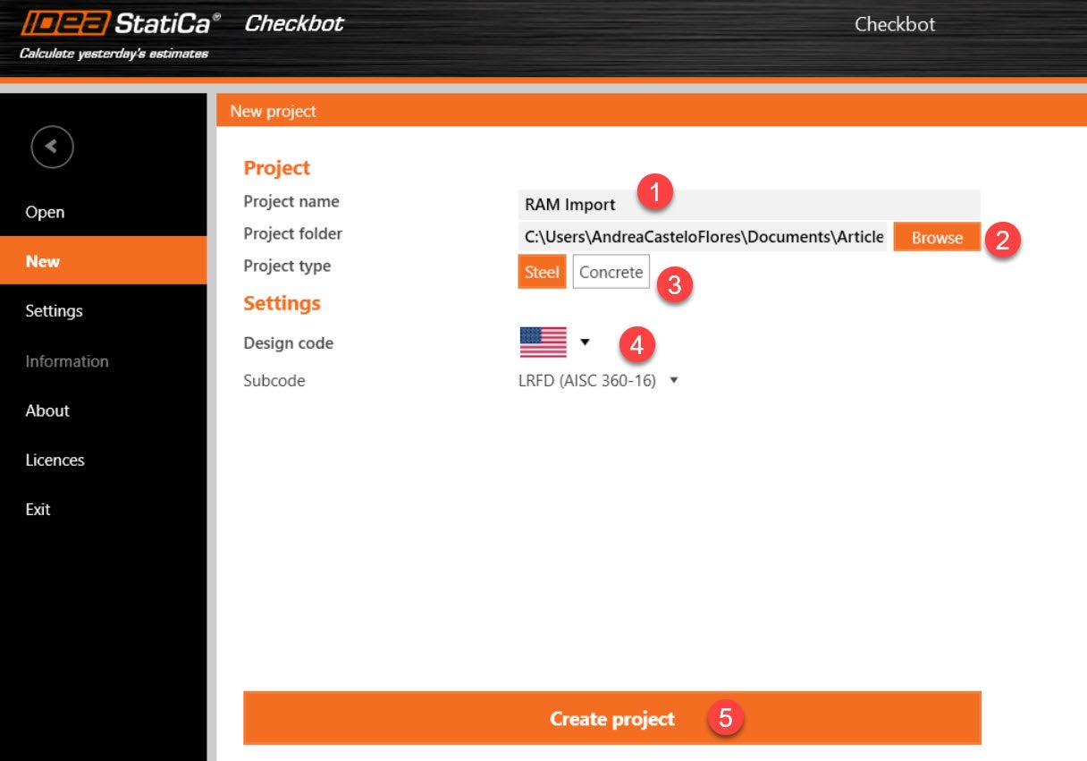 New project Checkbot
