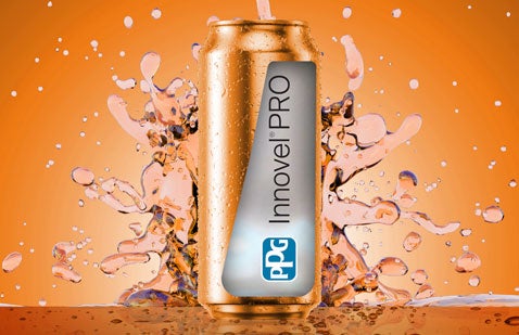 can of soda with PPG Involve Pro logo on it 
