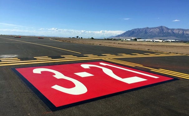 Painted runway markers