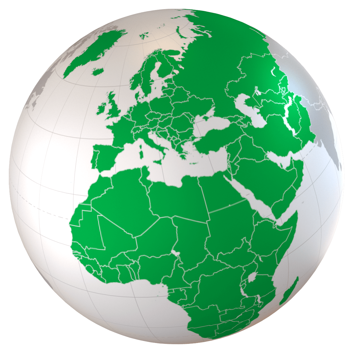 Globe image showing EMEA