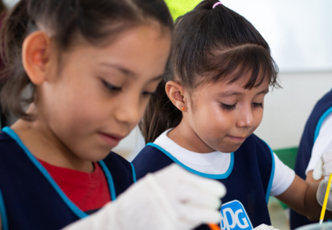 Children doing an activity 