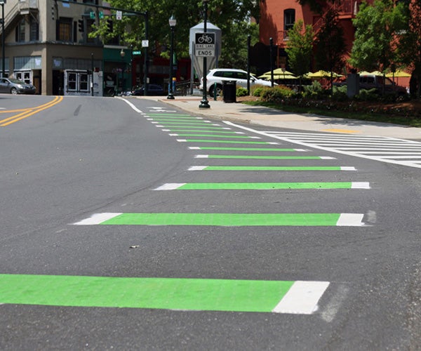 ENNIS-FLINT® by PPG PREMARK® bike lane green preformed thermoplastic