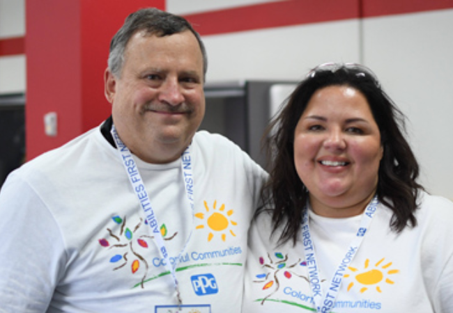 Two volunteers happy in Toronto, Canada 