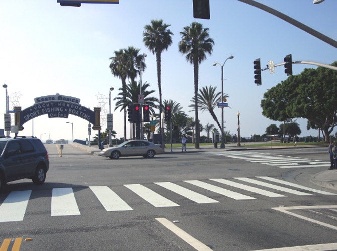 ENNIS-FLINT® by PPG preformed thermoplastic crosswalk in Santa Monica, CA