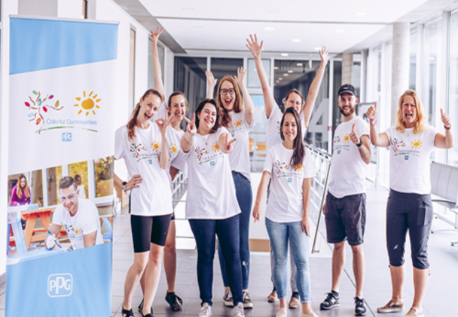 Group of people excited to volunteer