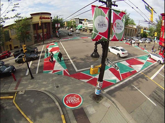 A colorful crosswalk project in Vancouver, CA