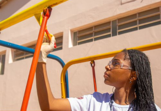 Woman Painting Playground 