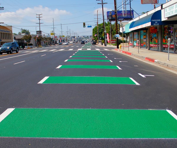 MMAX® Colored Lane Treatment for bike lanes in Los Angeles, California