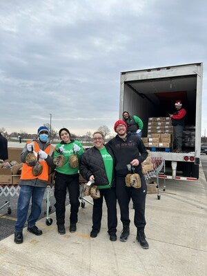 Volunteers from Smithfield Foods' St. Charles facility joined together to provide more than 7,000 holiday hams to their neighbors and community organizations.