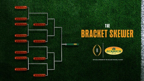 Eckrich creates a real 12-pronged Sausage Bracket Skewer for the Official CFP Bracket Challenge