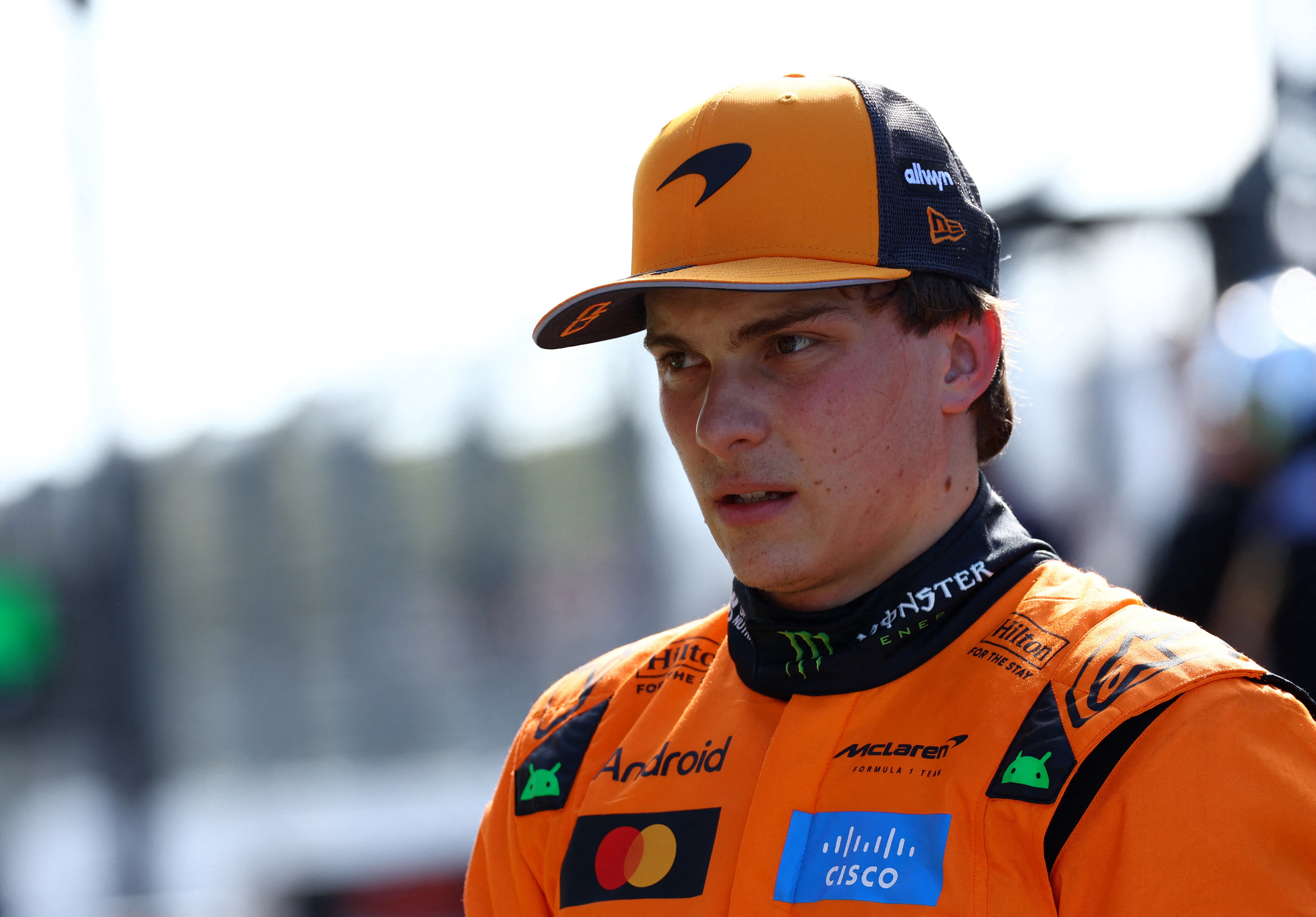Formula One F1 - Dutch Grand Prix - Circuit Zandvoort, Zandvoort, Netherlands - August 30, 2025 McLaren's Oscar Piastri reacts after qualifying in pole position REUTERS/Piroschka Van De Wouw

