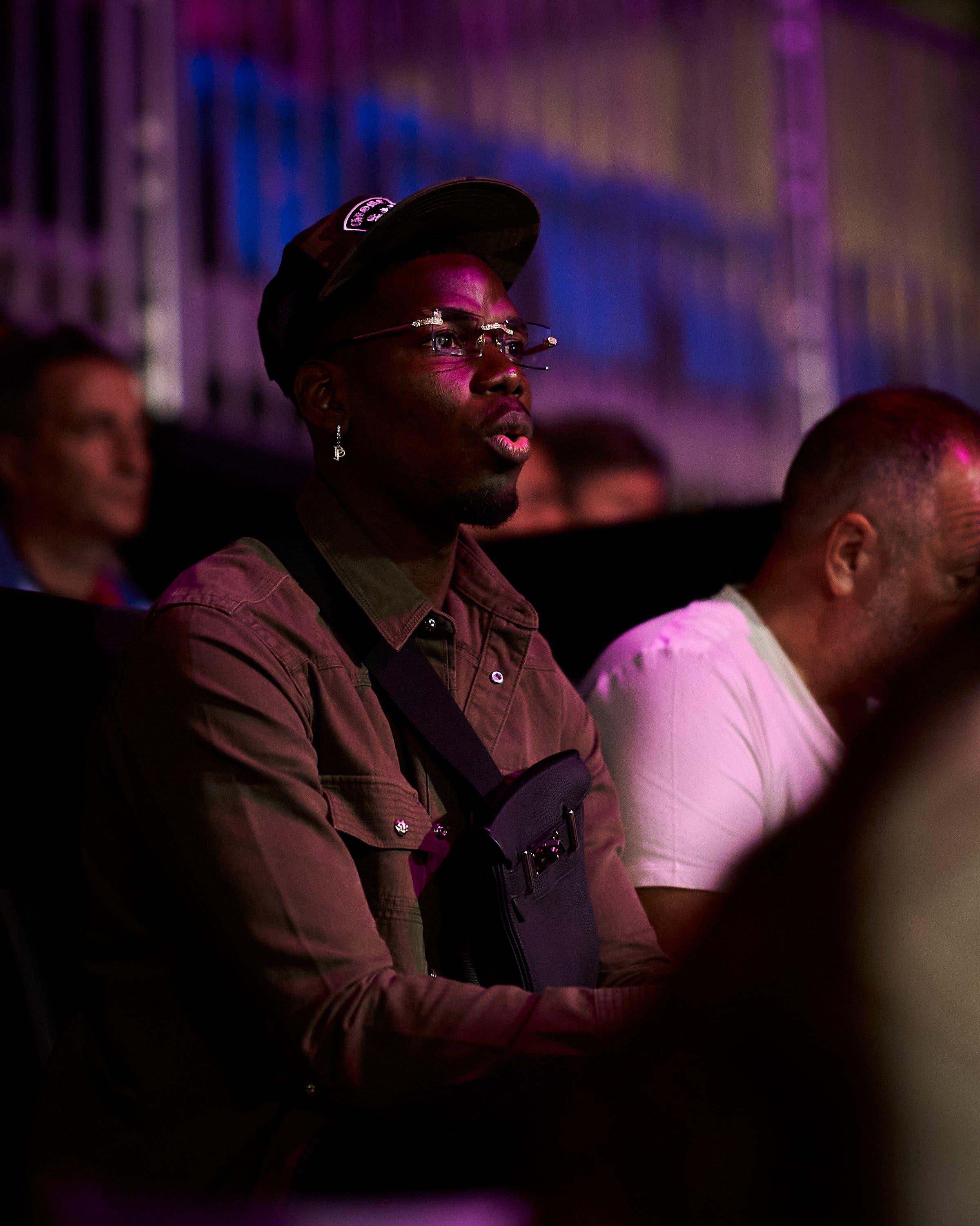 Paul Pogba watches the Miami Premier Padel P1