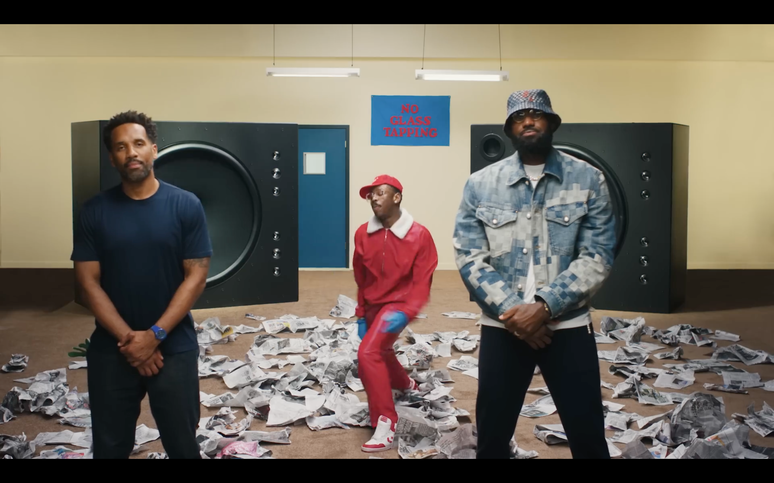Still of LeBron James' cameo in Tyler, the Creator's latest music video.