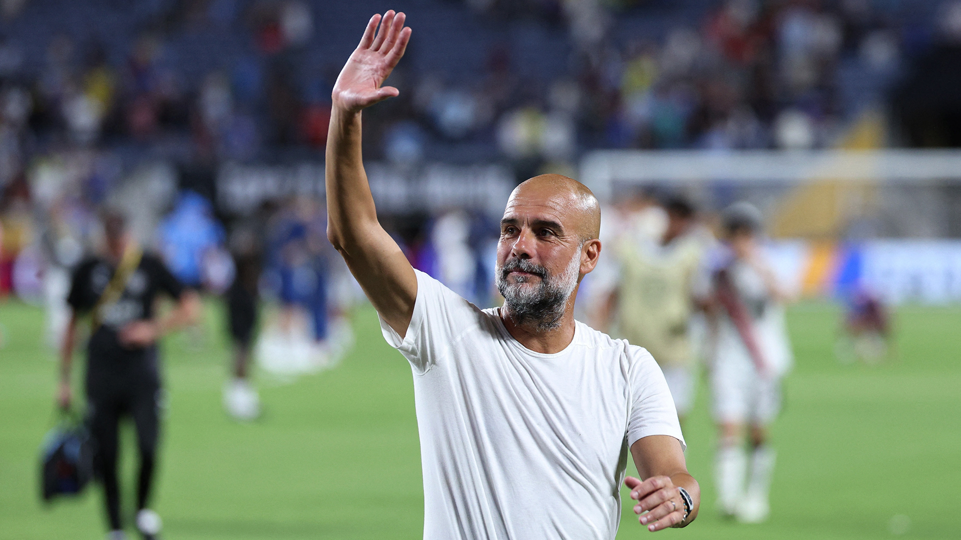 Pep Guardiola during Manchester City's match against Al-Hilal for the round of 16 of the Club World Cup.