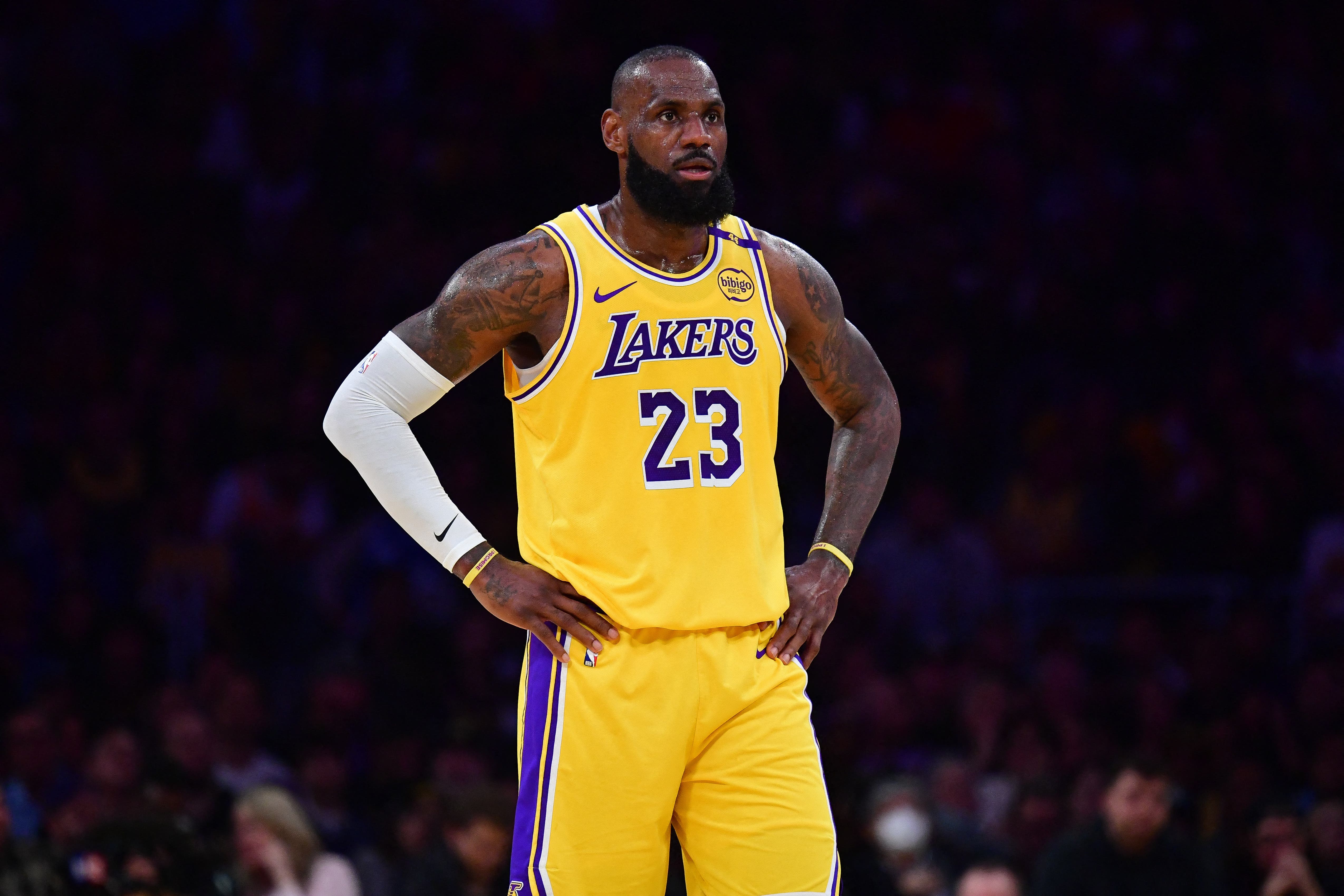 LeBron James for the Los Angeles Lakers.