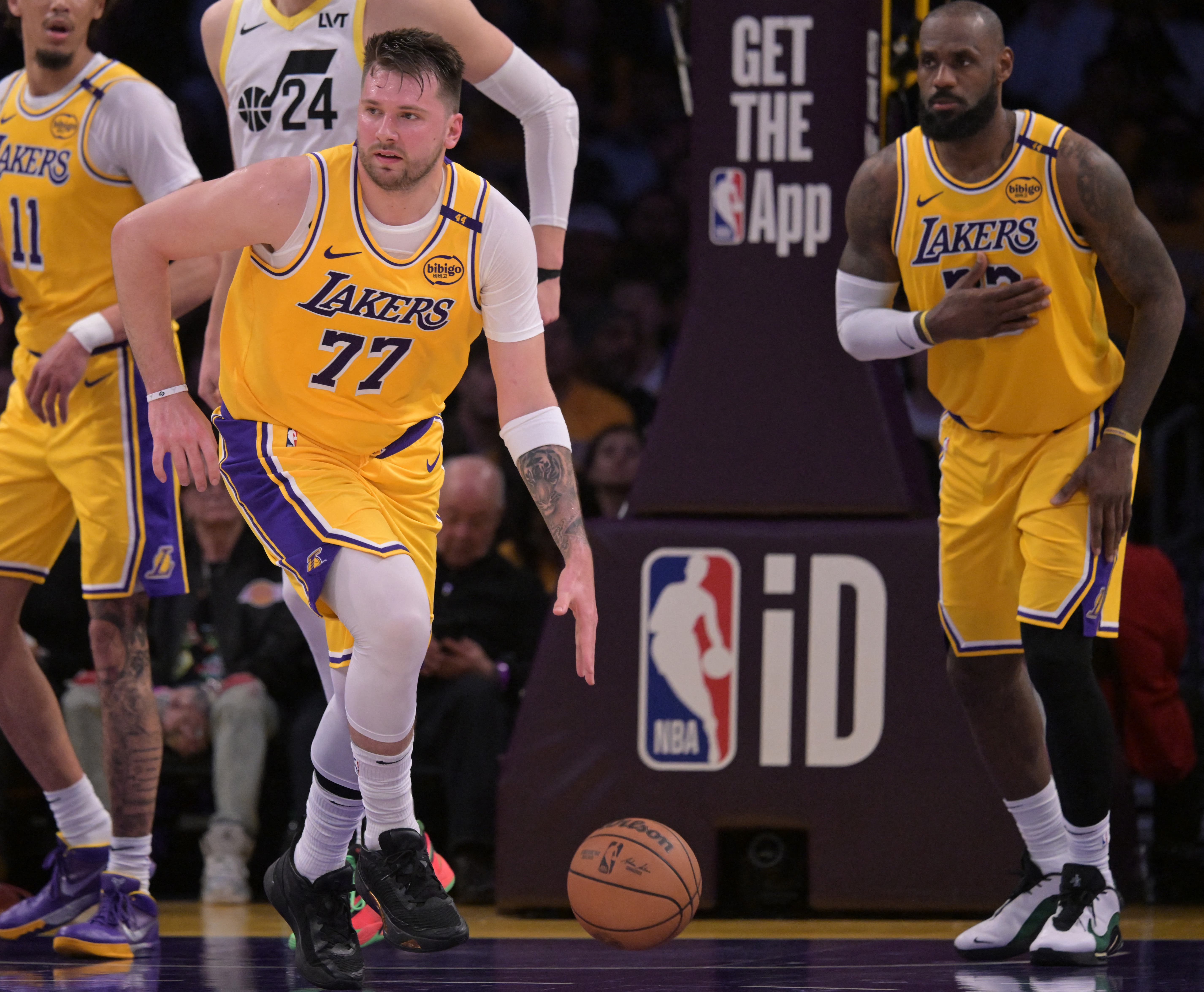 Luka Doncic LeBron James Los Angeles Lakers