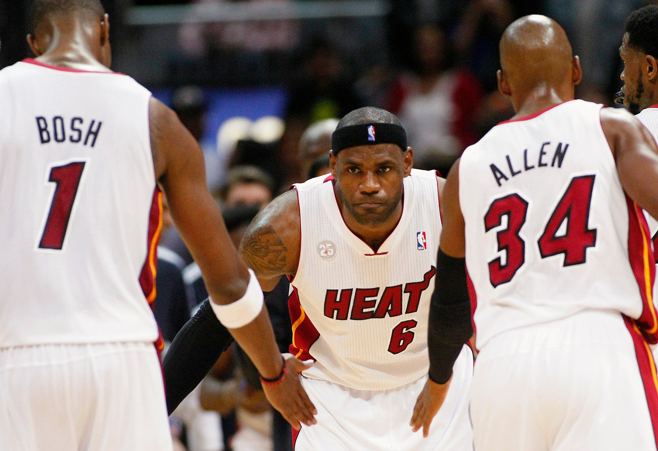 LeBron James playing for the Miami Heat in 2012.
