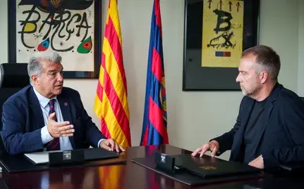 Laporta & Hansi Flick.